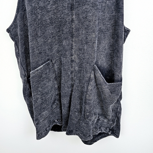 Mona B Black Sleeveless Hooded Romper Shorts - Picture 6 of 8